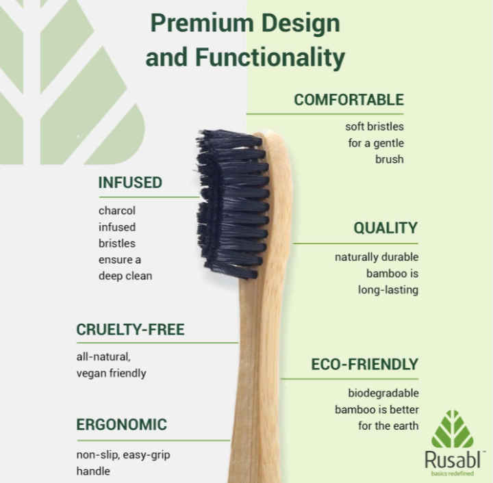 Bamboo toothbrush ( SET OF 3 , 4 , 10 )