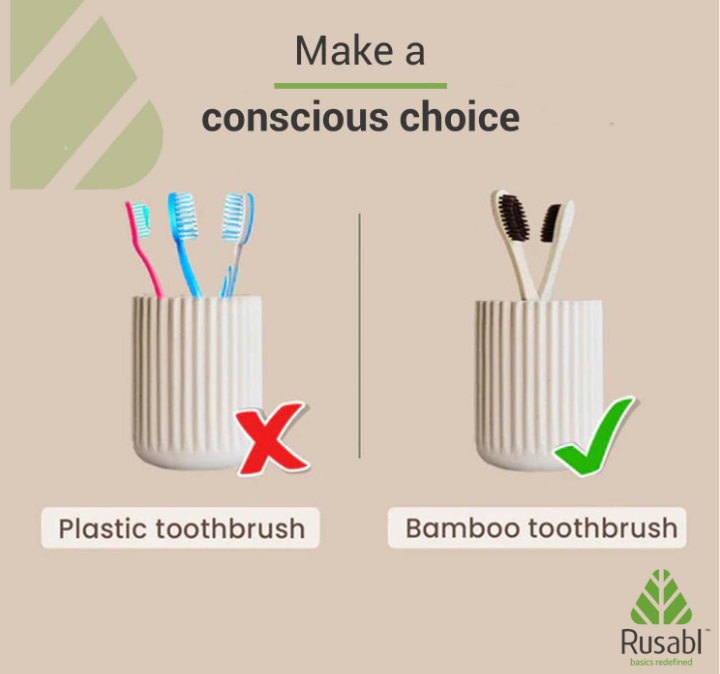 Bamboo toothbrush ( SET OF 3 , 4 , 10 )