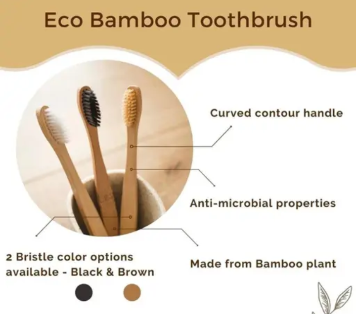 Bamboo toothbrush ( SET OF 3 , 4 , 10 )