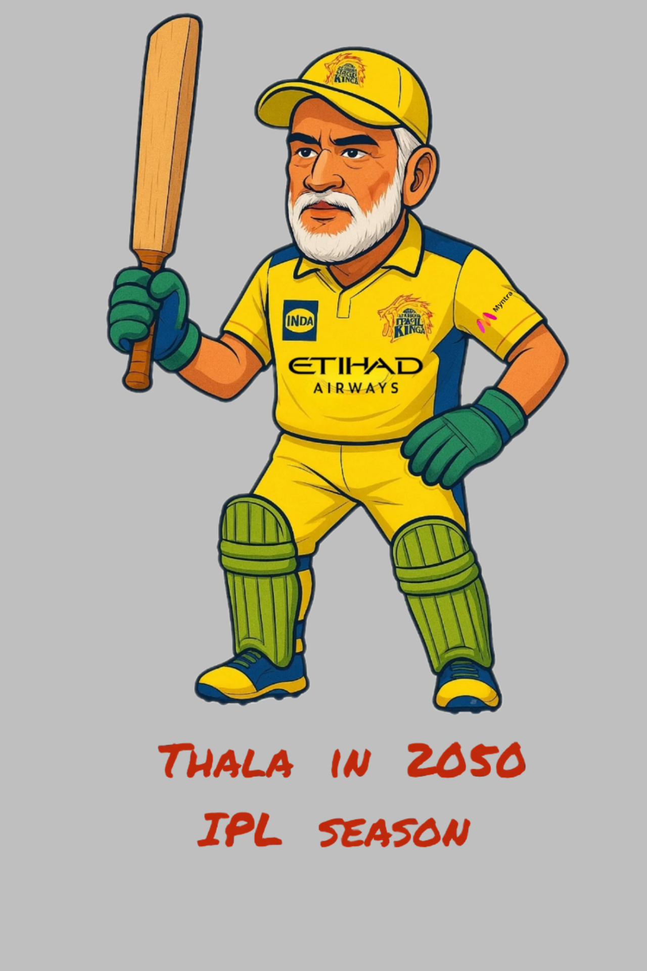 Thala in year 2050 IPL T SHIRT