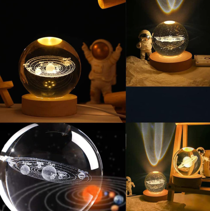 Floating galaxy lamp